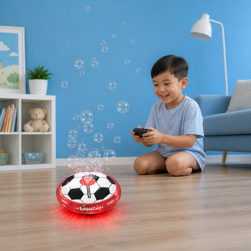 Remote Control Soccer Bubble Ball with Lights & Music