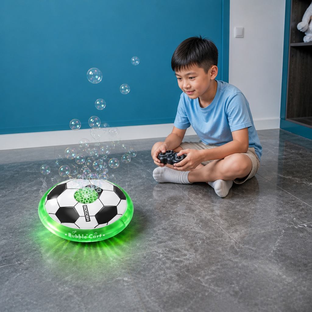 Remote Control Soccer Bubble Ball with Lights & Music