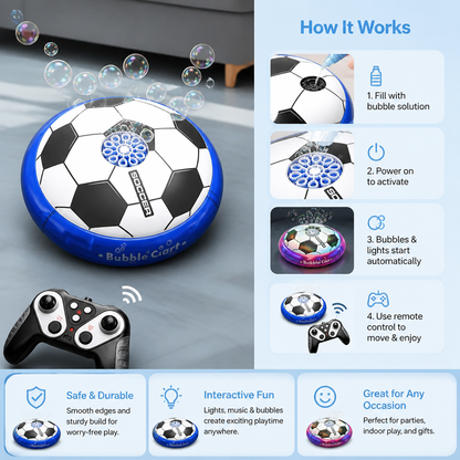 Remote Control Soccer Bubble Ball with Lights & Music