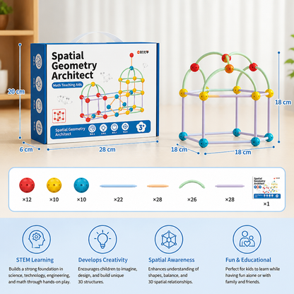 3D Geometry Building Kit – Educational Construction & Spatial Learning Toy