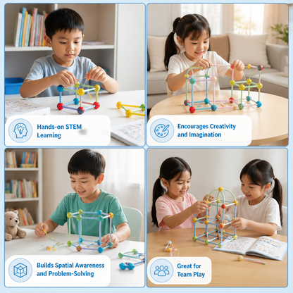 3D Geometry Building Kit – Educational Construction & Spatial Learning Toy