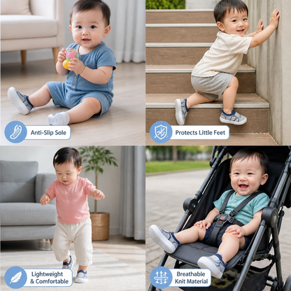 Soft Knit Anti-Slip Baby Sock Shoes for First Steps