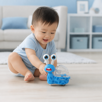 3-in-1 Moving Snail Toy with Basketball Hoop & Telescopic Eyes