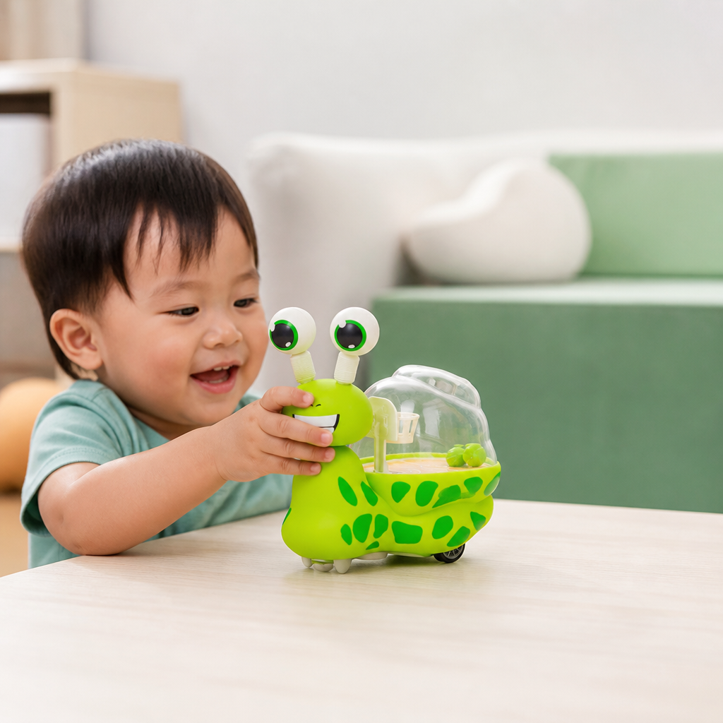 3-in-1 Moving Snail Toy with Basketball Hoop & Telescopic Eyes