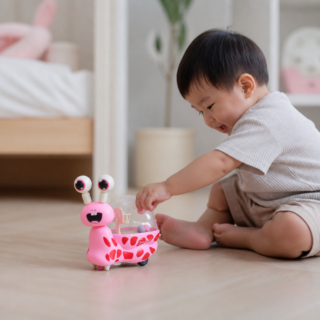 3-in-1 Moving Snail Toy with Basketball Hoop & Telescopic Eyes