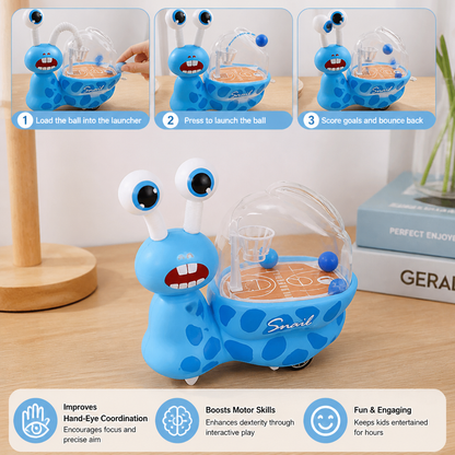 3-in-1 Moving Snail Toy with Basketball Hoop & Telescopic Eyes