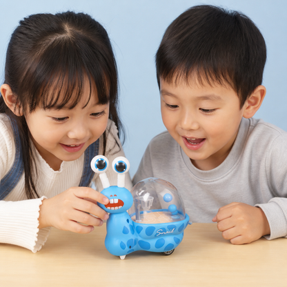 3-in-1 Moving Snail Toy with Basketball Hoop & Telescopic Eyes