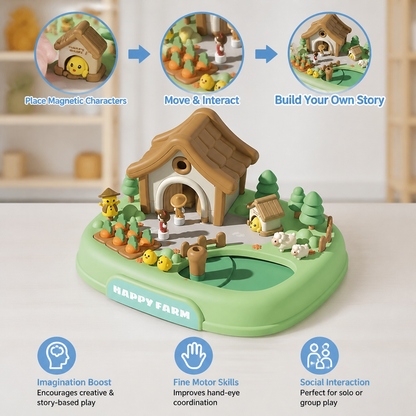 Magnetic Dream Castle & Garden Playset for Kids