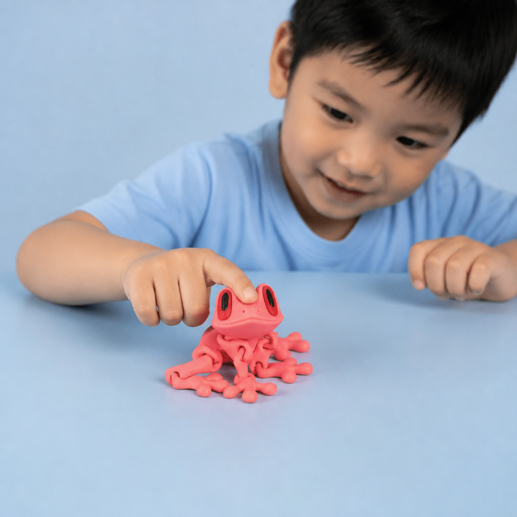3D Printed Magnetic Flexible Frog Fidget Toy