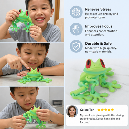 3D Printed Magnetic Flexible Frog Fidget Toy