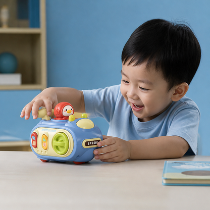 5-in-1 Press & Go Busy Car Toy for Fine Motor Skills Development