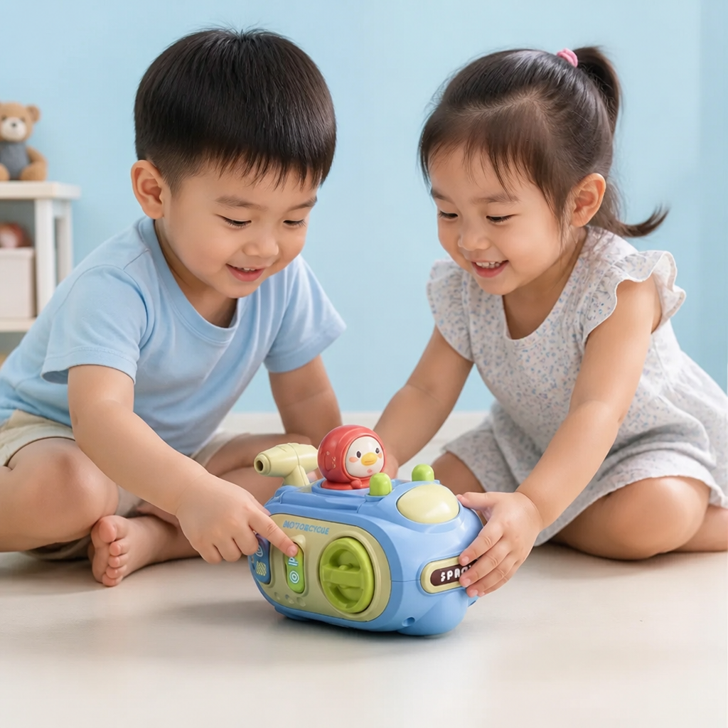 5-in-1 Press & Go Busy Car Toy for Fine Motor Skills Development