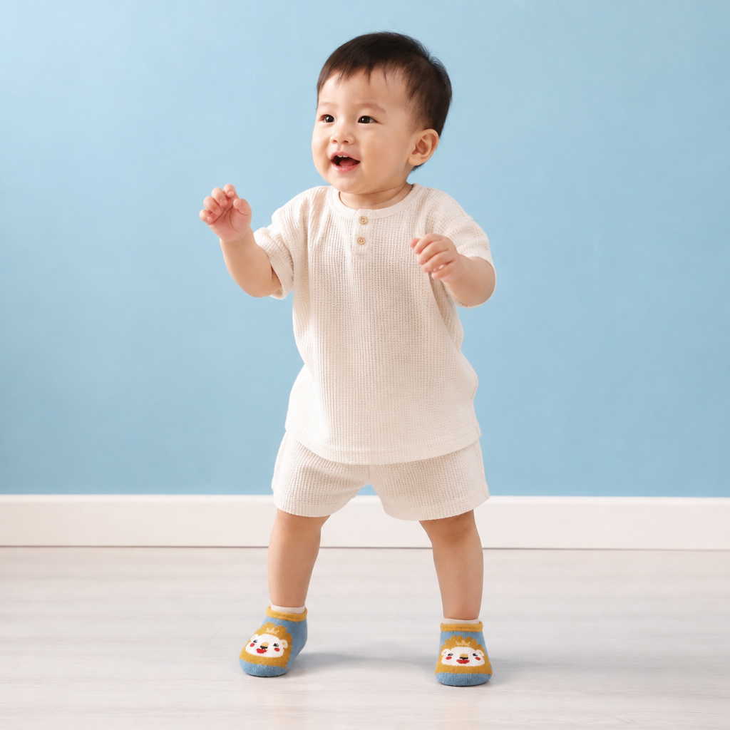 Non-Slip Cartoon Sock Shoes for Babies & Toddlers