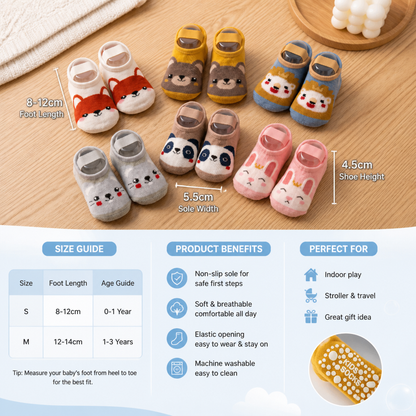 Non-Slip Cartoon Sock Shoes for Babies & Toddlers