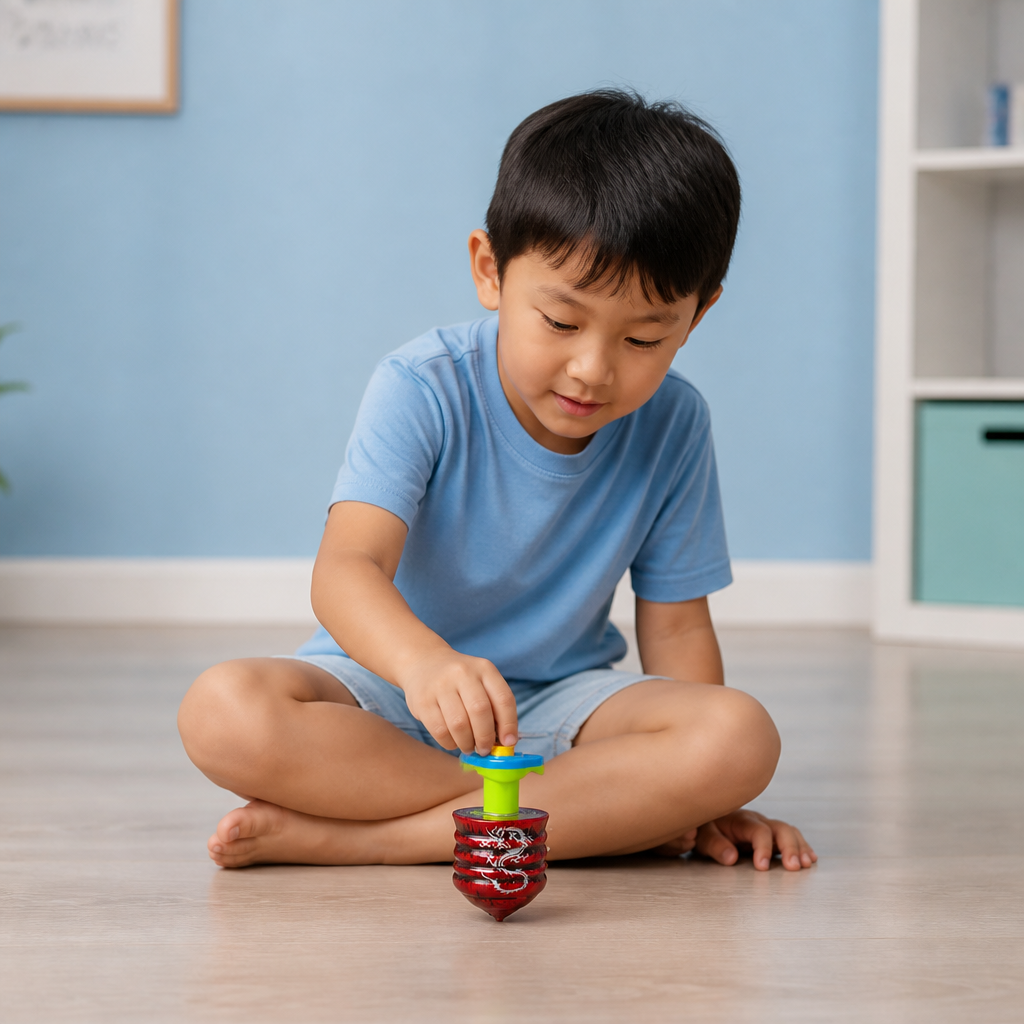 Interactive Light-Up Musical Spinning Top Toy for Kids