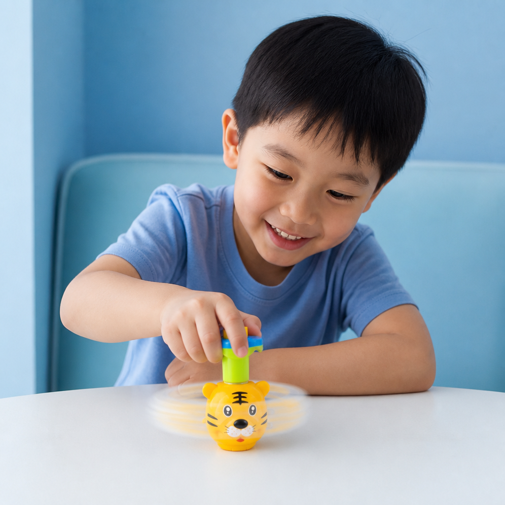 Interactive Light-Up Musical Spinning Top Toy for Kids