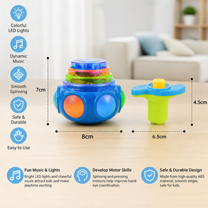 Interactive Light-Up Musical Spinning Top Toy for Kids