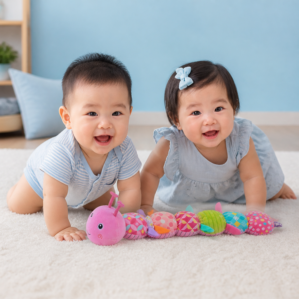 Sensory Plush Rattle and Music Caterpillar