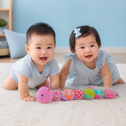 Sensory Plush Rattle and Music Caterpillar