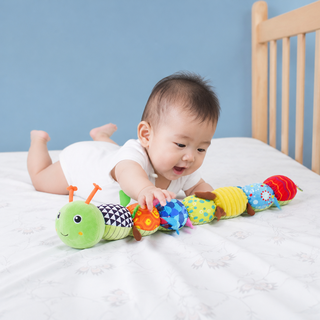 Sensory Plush Rattle and Music Caterpillar