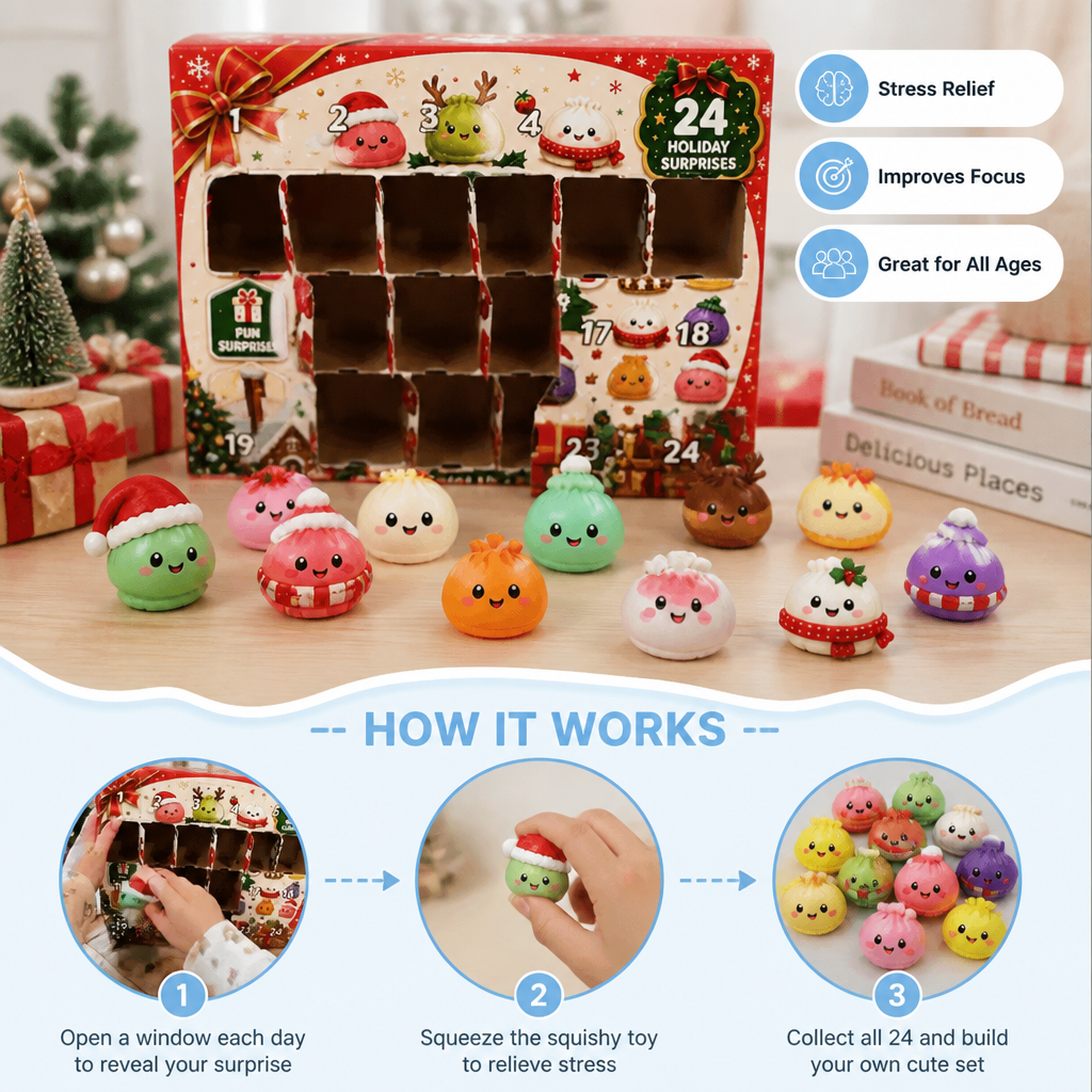 Mini Dumpling Squishy Toy Advent Calendar