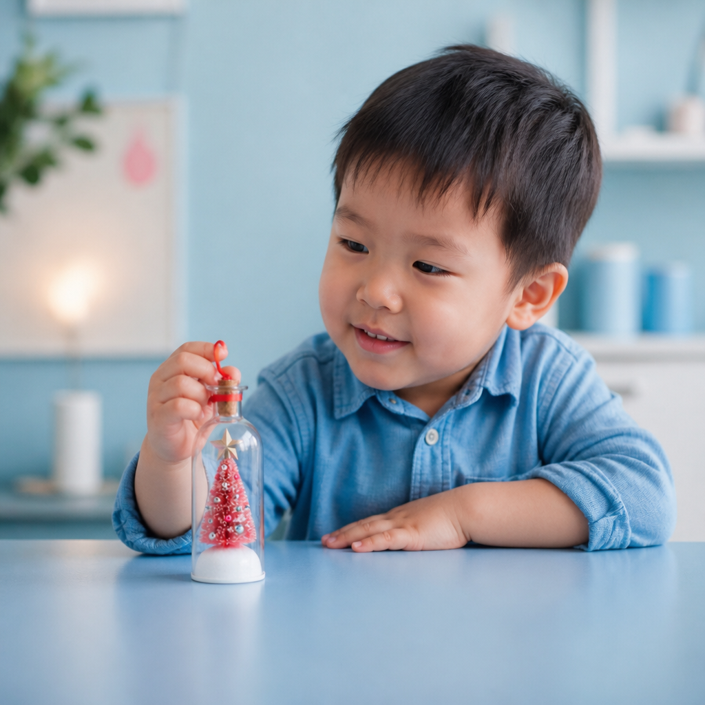 Recordable Christmas Message-in-a-Bottle Ornament with Voice Playback