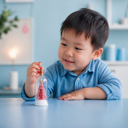 Recordable Christmas Message-in-a-Bottle Ornament with Voice Playback