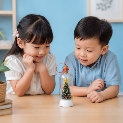 Recordable Christmas Message-in-a-Bottle Ornament with Voice Playback