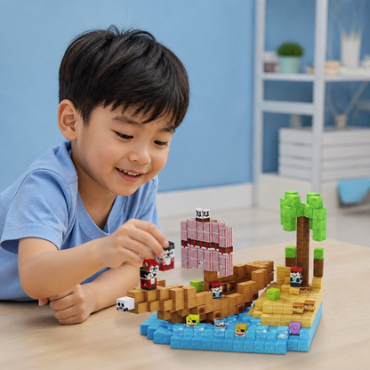 100-Piece Magnetic Building Cube Set – Montessori STEM Construction Toy for Kids