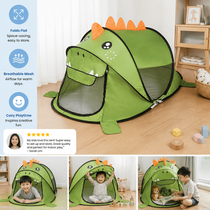 Foldable Dino Play Tent for Kids – Perfect for Warm Days & Cozy Playtime