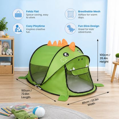 Foldable Dino Play Tent for Kids – Perfect for Warm Days & Cozy Playtime