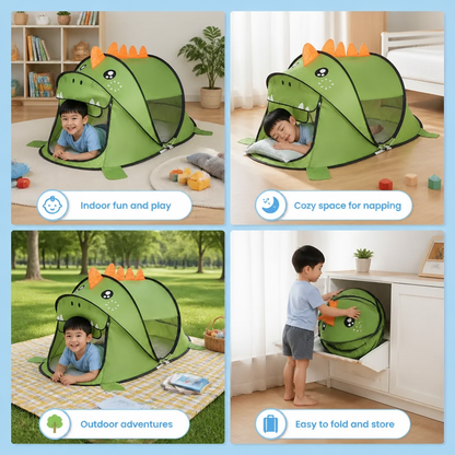 Foldable Dino Play Tent for Kids – Perfect for Warm Days & Cozy Playtime