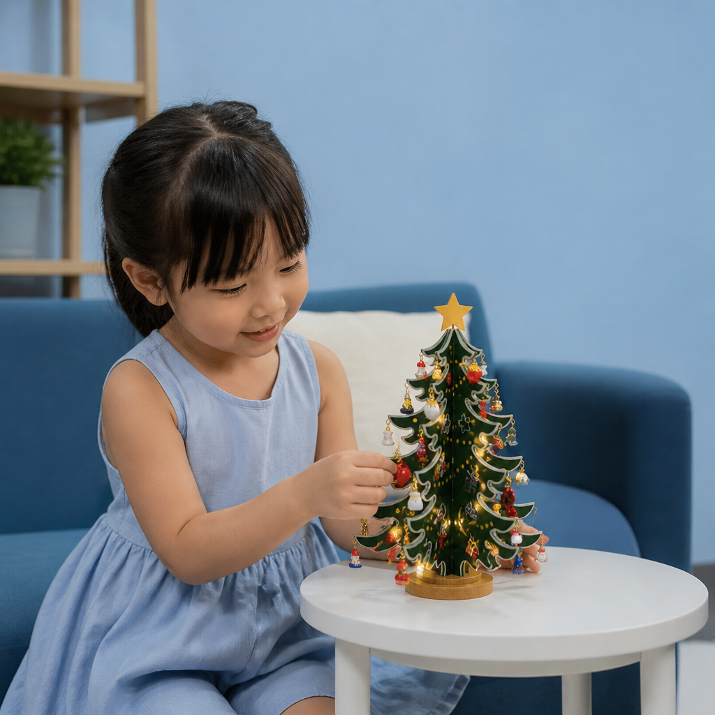 24-Day Mini Christmas Tree Ornament Advent Calendar for Kids