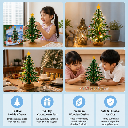 24-Day Mini Christmas Tree Ornament Advent Calendar for Kids