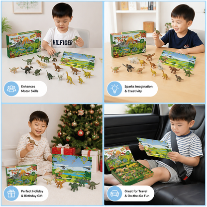 24-Day Dinosaur Toy Advent Calendar with Surprise Figures