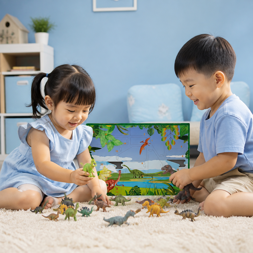 24-Day Dinosaur Toy Advent Calendar with Surprise Figures