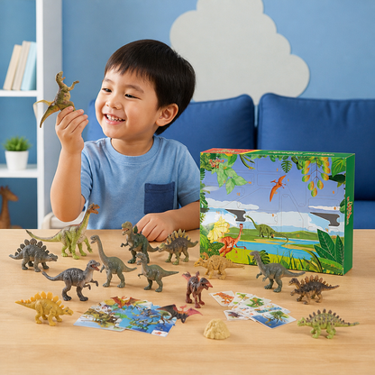 24-Day Dinosaur Toy Advent Calendar with Surprise Figures