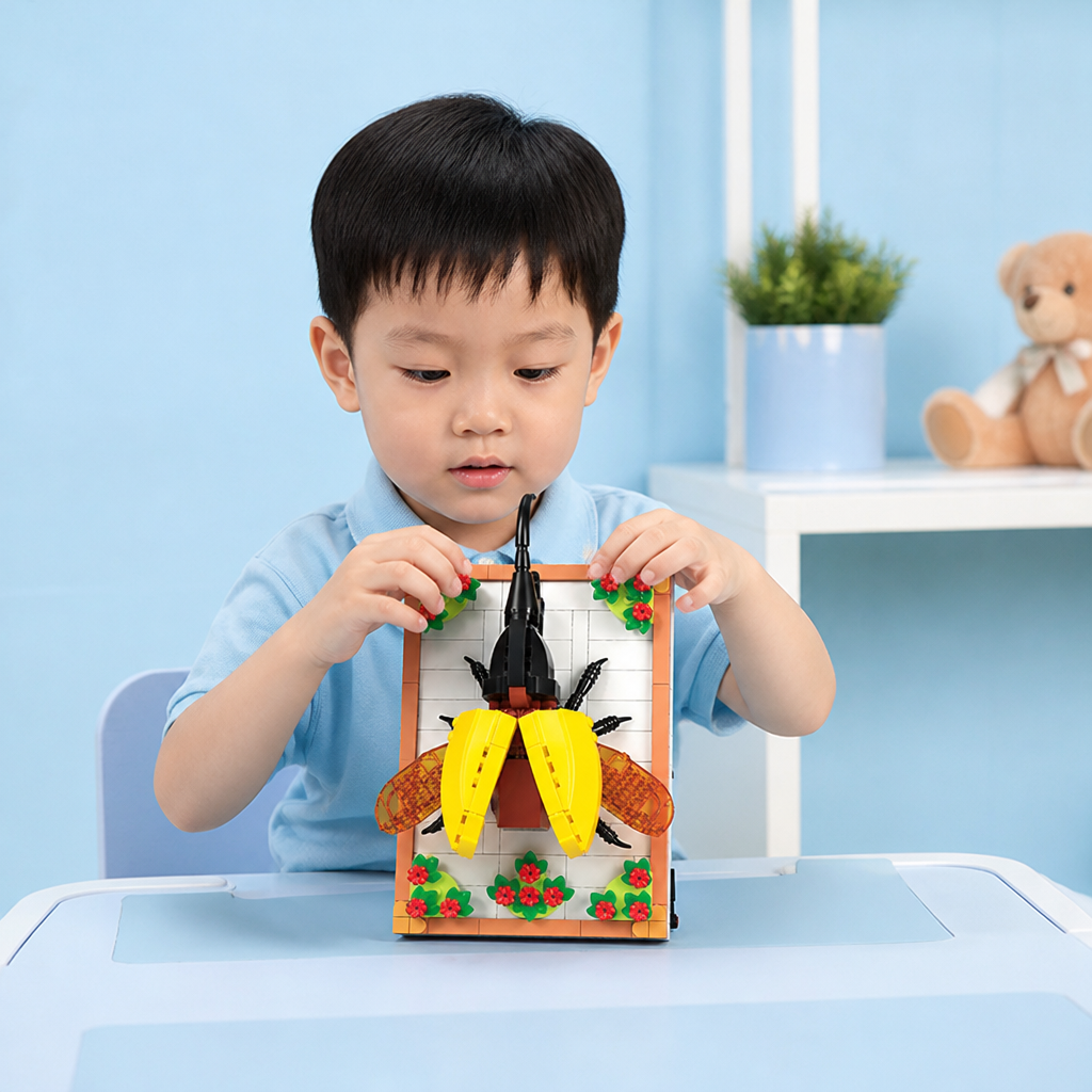 DIY 3D Nature Frame Building Blocks Set – Flowers & Insects