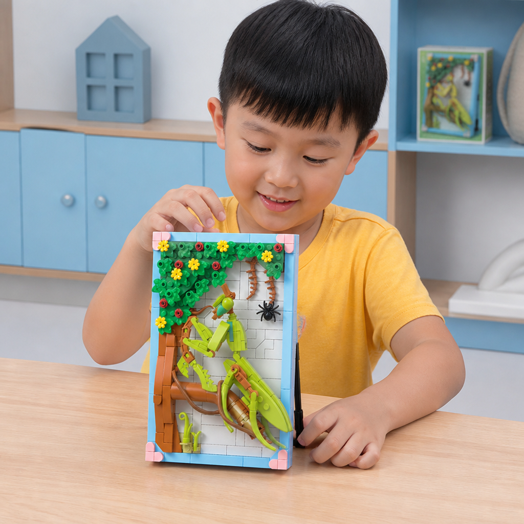 DIY 3D Nature Frame Building Blocks Set – Flowers & Insects