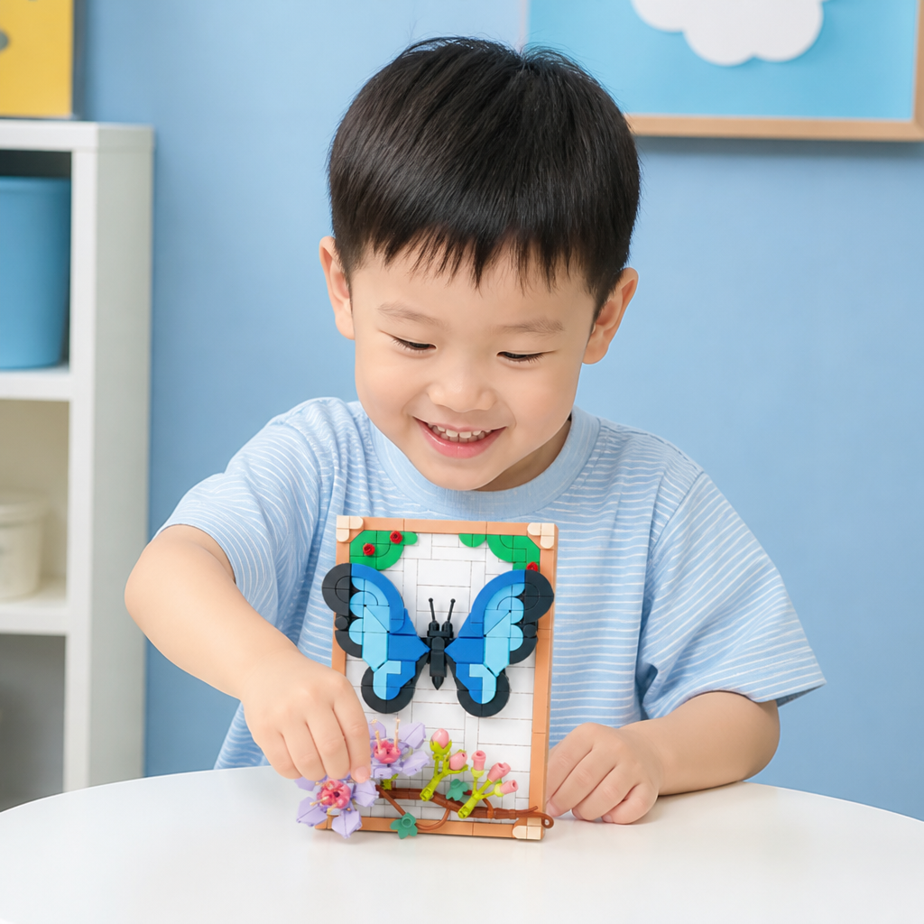 DIY 3D Nature Frame Building Blocks Set – Flowers & Insects