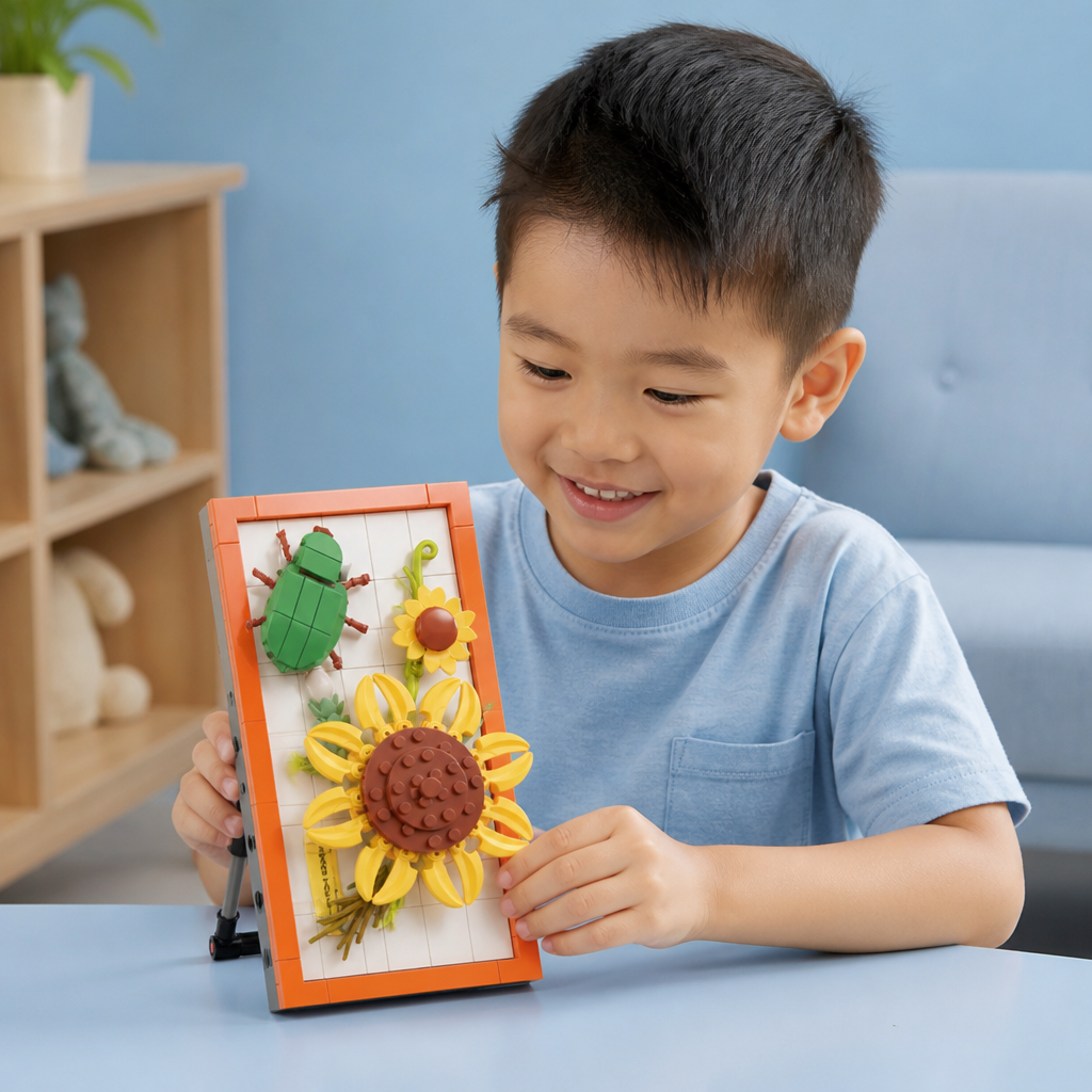DIY 3D Nature Frame Building Blocks Set – Flowers & Insects