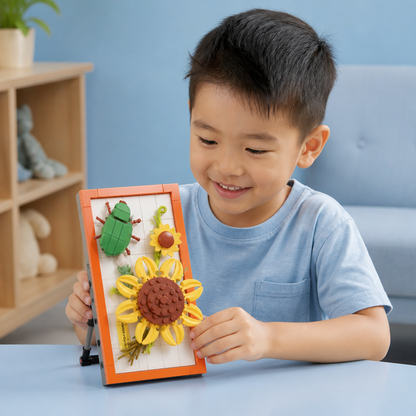 DIY 3D Nature Frame Building Blocks Set – Flowers & Insects