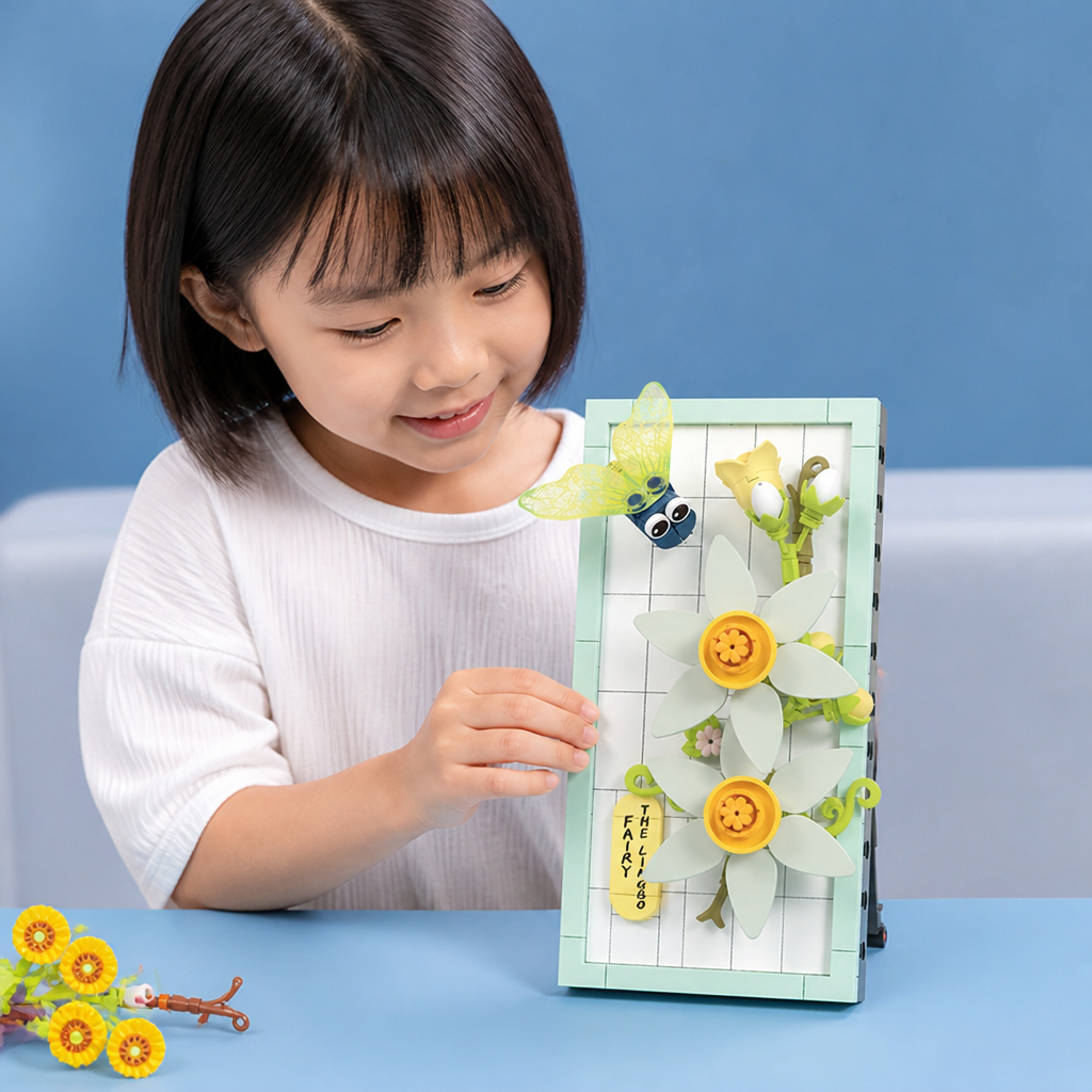 DIY 3D Nature Frame Building Blocks Set – Flowers & Insects