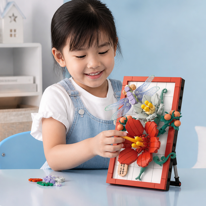 DIY 3D Nature Frame Building Blocks Set – Flowers & Insects