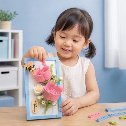 DIY 3D Nature Frame Building Blocks Set – Flowers & Insects