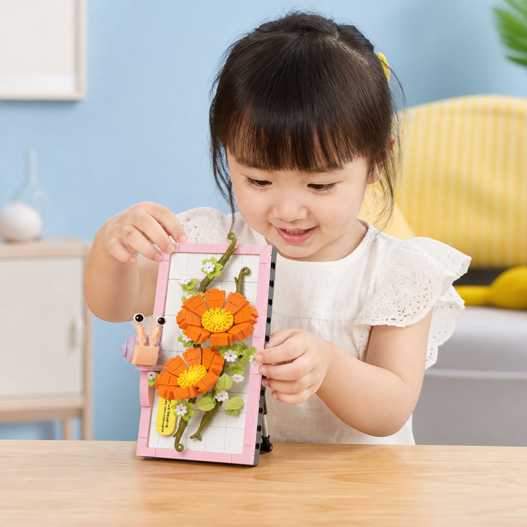 DIY 3D Nature Frame Building Blocks Set – Flowers & Insects