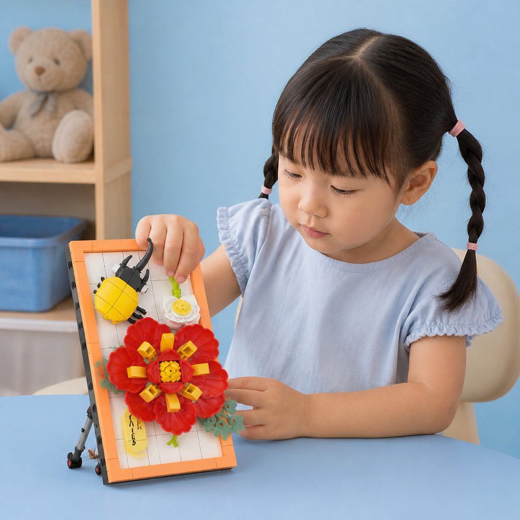 DIY 3D Nature Frame Building Blocks Set – Flowers & Insects