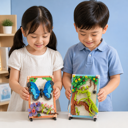 DIY 3D Nature Frame Building Blocks Set – Flowers & Insects