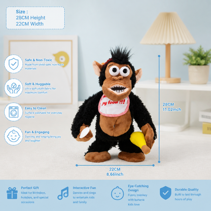 Dancing Banana Monkey Plush Toy
