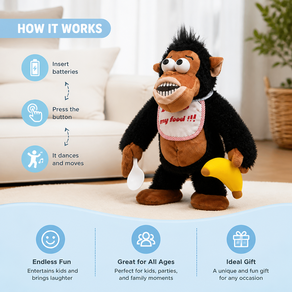 Dancing Banana Monkey Plush Toy